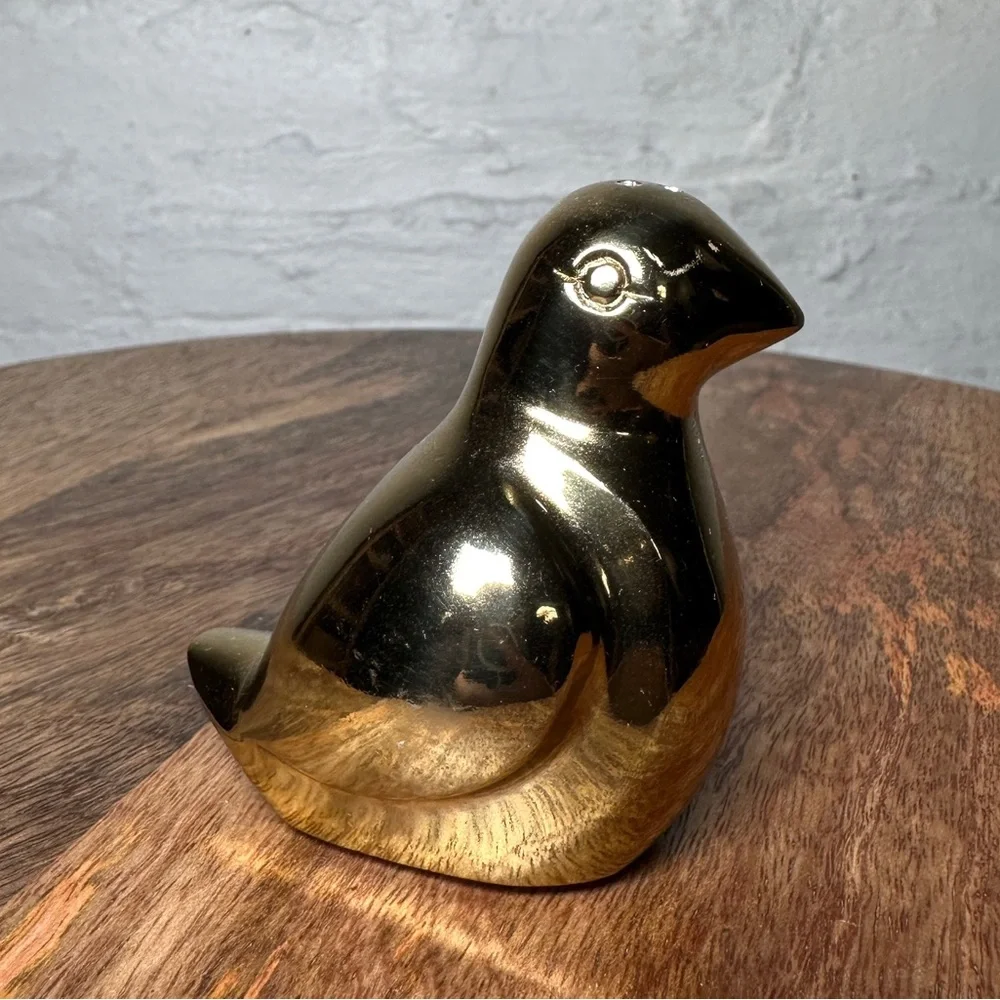 West Elm Gold Pear and Bird Salt Pepper Shaker Set